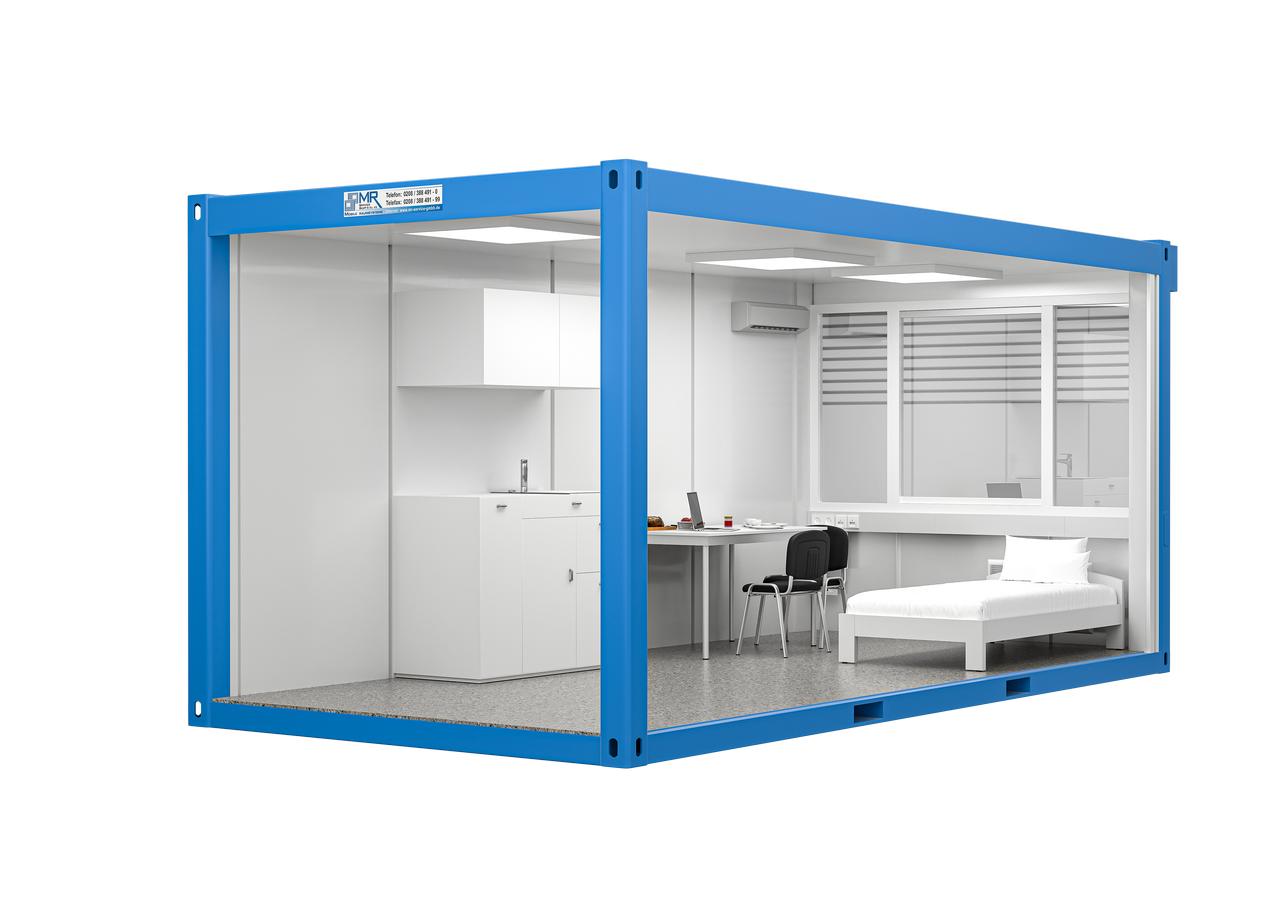 Beispielausstattung eines Wohncontainers